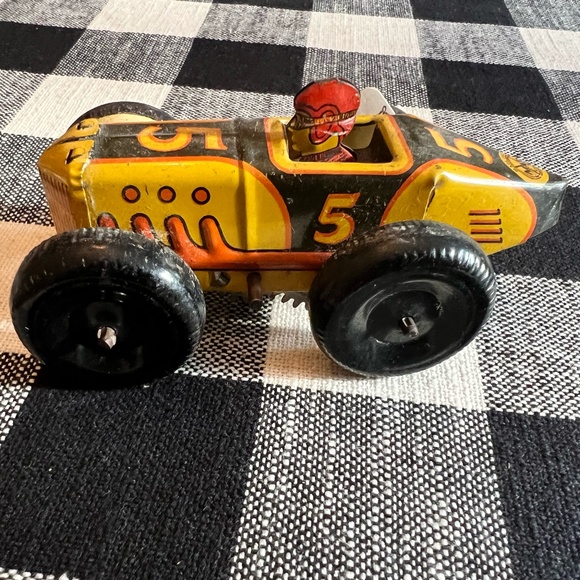 Marx Toys #5 Wind up, Speedster w/Key and Driver - Picture 2 of 7